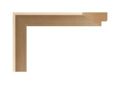 Marco de madera natural sin decorar, modelo 156-MN. Moldura con perfil piramidal de líneas limpias y acabado en madera cruda lista para pintar, barnizar o personalizar. Ideal para proyectos artesanales, cuadros, láminas o espejos con estilo natural y minimalista.