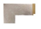 Marco de madera de pino con acabado plateado, superficie lisa con textura fina visible y tono claro homogéneo, de estilo sobrio y elegante.