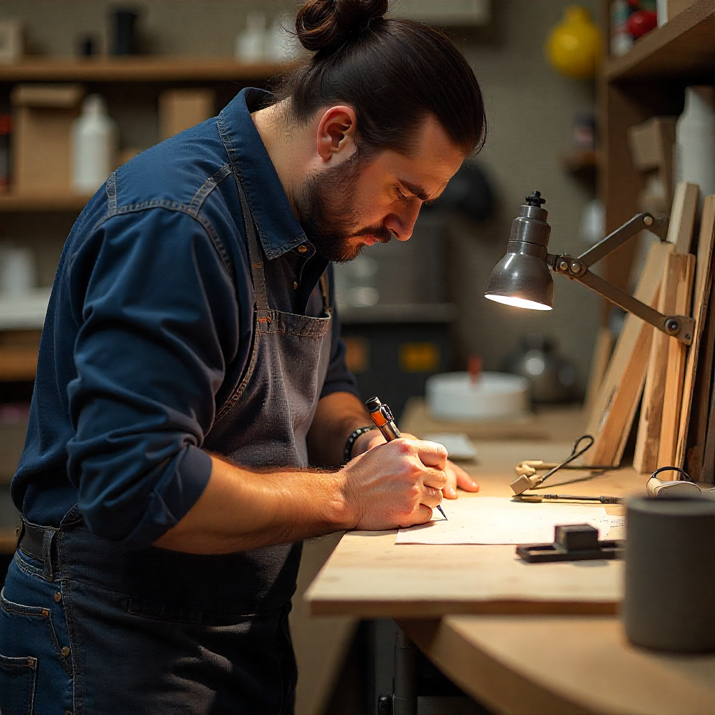 Fabricación artesanal de un marco a medida con materiales de alta calidad.