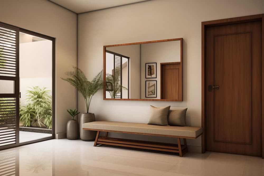 vestíbulo espejos a medida en molduras salas 