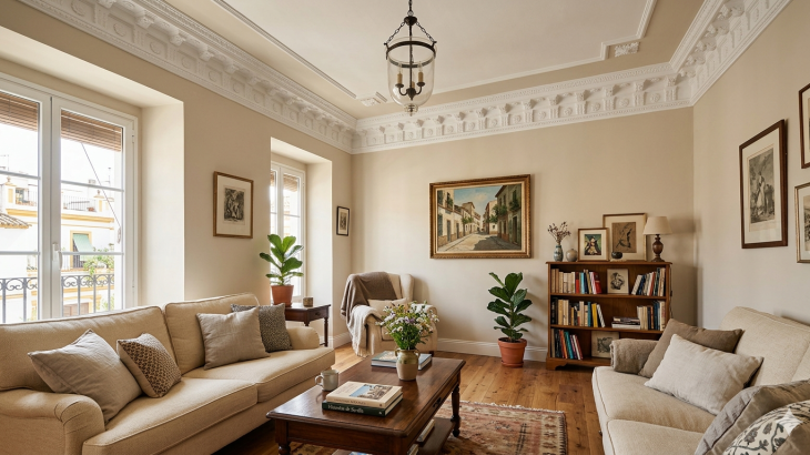 salon moldura clasica vs moderna